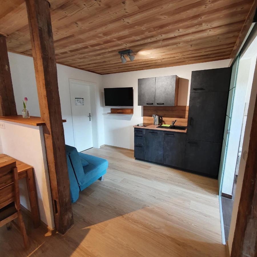 Alte Backstube - Ferienwohnung Huettenstube Und Ferienzimmer Auszeit Erkenbrechtsweiler 외부 사진